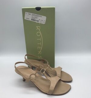 Trotters Liz Genuine Leather Shoes Tan Women's 8.5N Strappy Heeled Sandals Italy